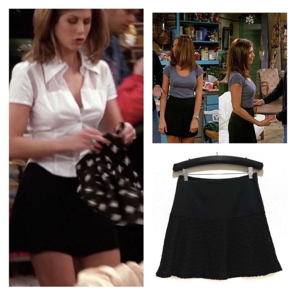MINKPINK Y2K 90s Black Miles Apart Flared Mini Skirt S